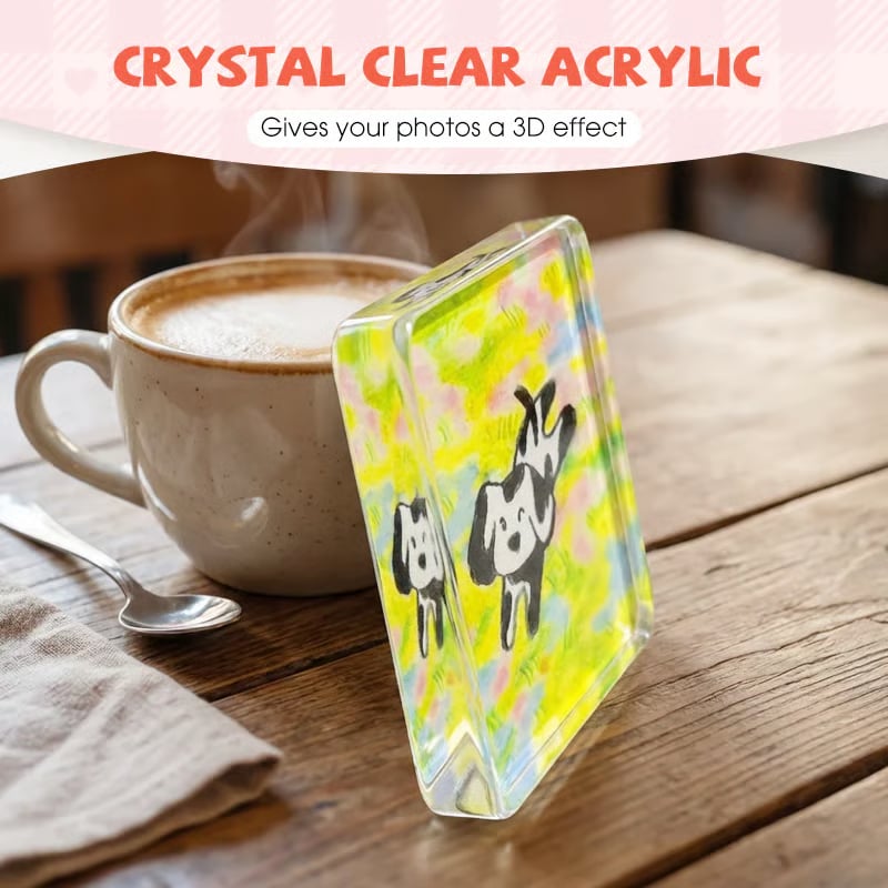 Magnetic Photo Frames 2"x2" Clear Acrylic DIY Fridge Magnets with Adhesive Backing