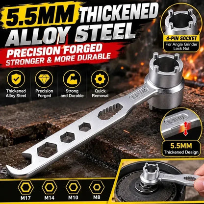 🔥LAST DAY 49% OFF - 🛠️🔧4‑Prong Multifunctional Angle Grinder Wrench
