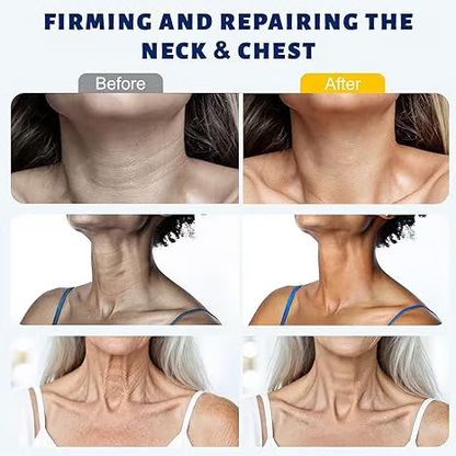 Roller Massage Neck Cream Collagen & Hyaluronic Acid | Firms Neck, Reduces Wrinkles & Double Chin