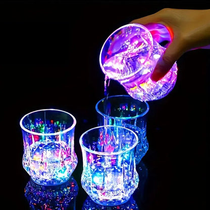 Liquid Activated LED Light Up cups Crystal Drink Set