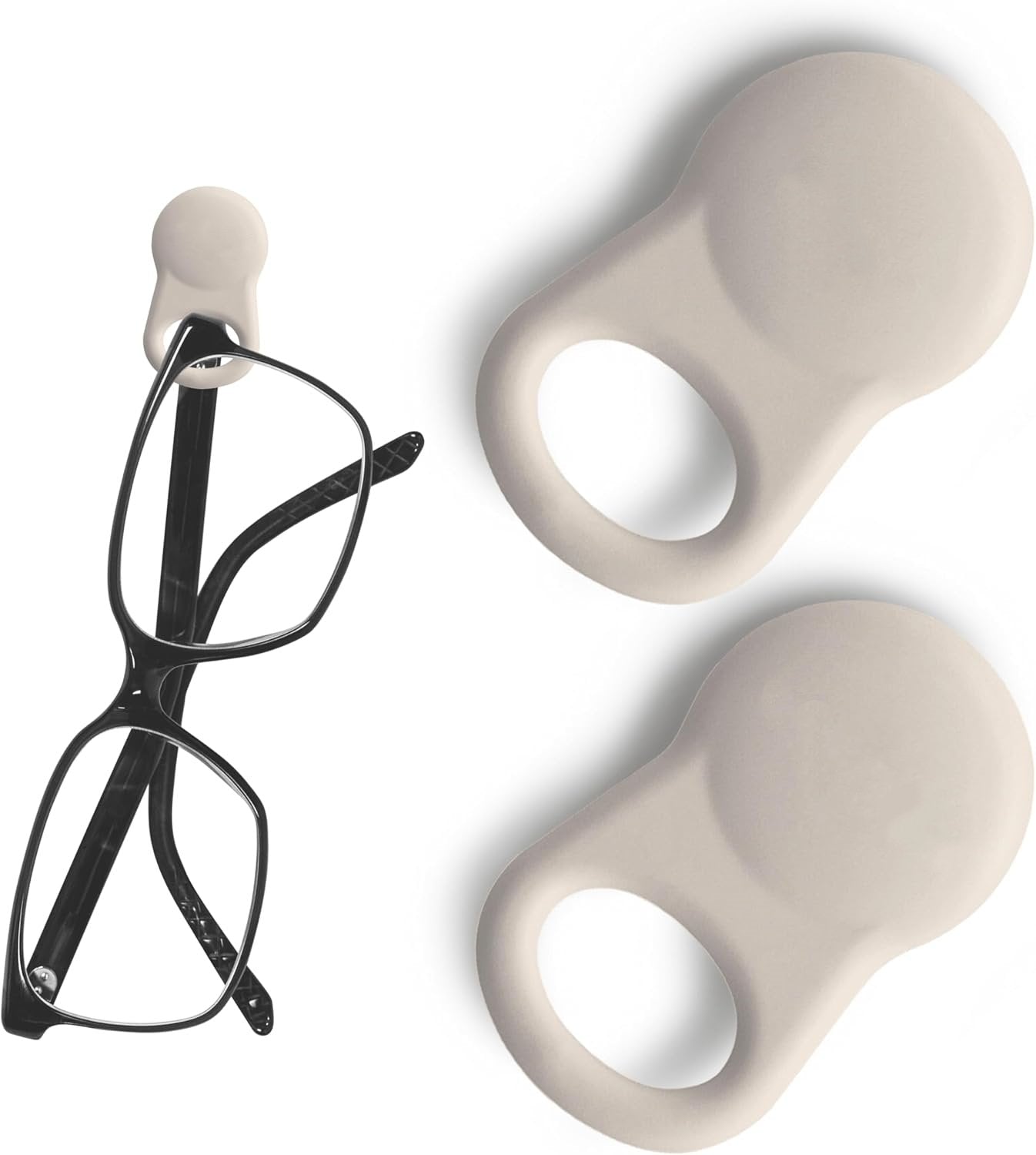 Glasses Clips (2-pack) - Magnetic Glasses Holder for Clothes, Eyewear Strap Alternative, ID Badge Holder