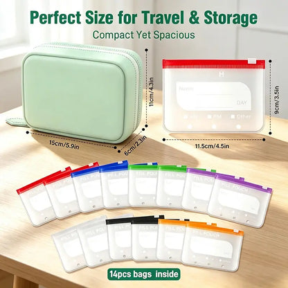 🏆Flash Sale⚡Waterproof Pill Pouch Set-14Pcs Bags Inside