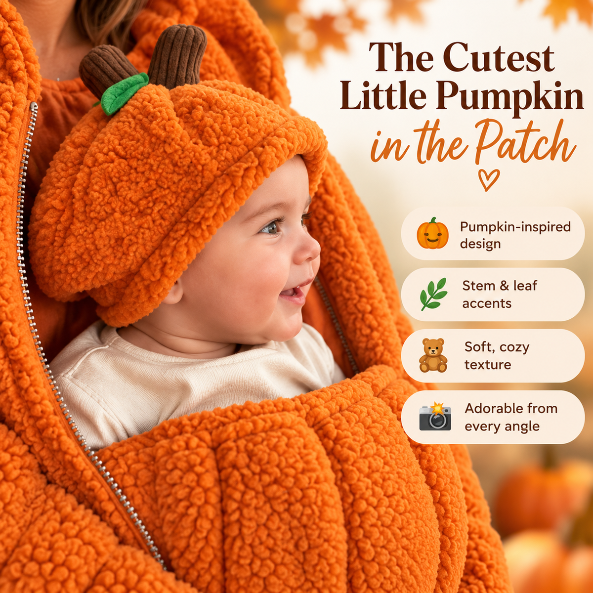 🎃 Mom & Baby Pumpkin Hoodie – Cozy Matching Fall Outfit for Halloween & Autumn Moments