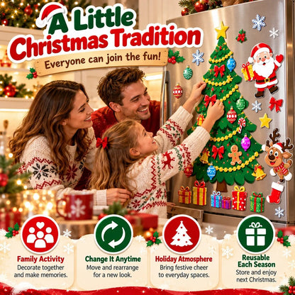 🔥HOT SALE🔥 49% OFF – 🎄DIY Magnetic Christmas Fridge Decor | Reusable Tree & Holiday Magnets for Family Fun 🧲