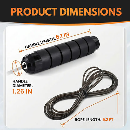 Weighted Speed Jump Rope – Adjustable Steel Cable with Ball Bearings for Fitness & Cardio