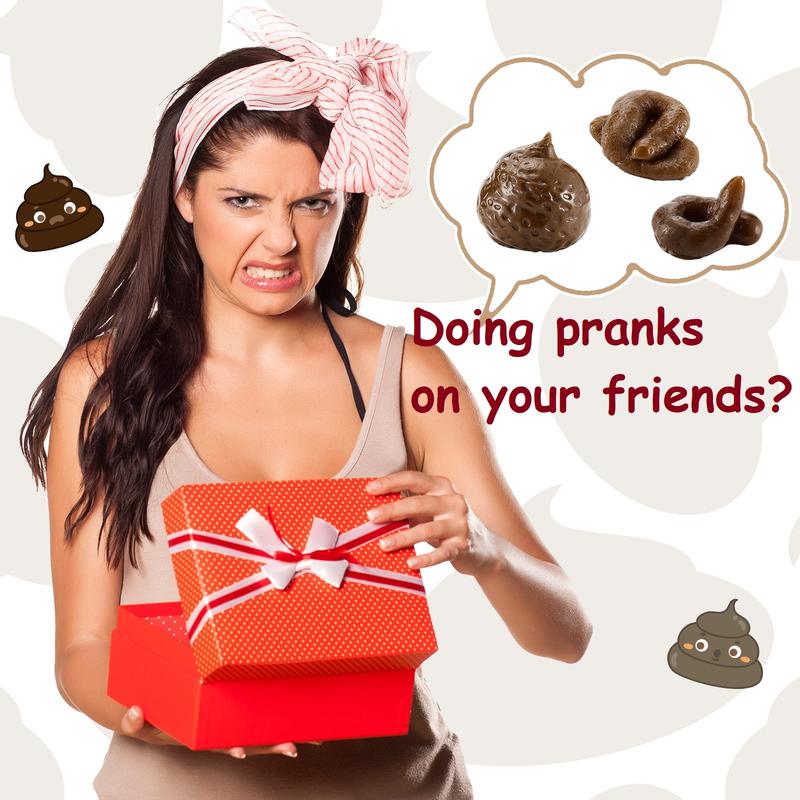 😂7 Pcs Fake Poop, Realistic Prank Poop