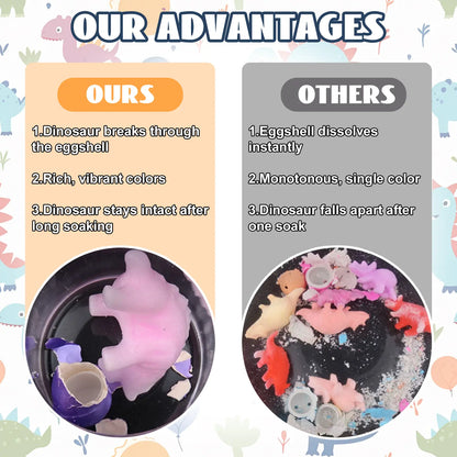 60PCS Dinosaur Eggs Hatching Toys for Kids Party Favors