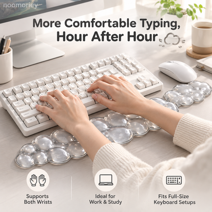☁️ Cloud Gel Wrist Rest Set – Soft Keyboard & Mouse Support for Work, Study & Gaming