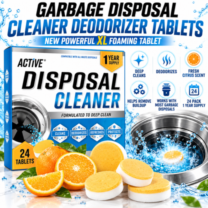 Garbage Disposal Cleaner & Deodorizer Tablets - 24 Pack