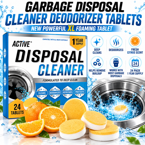 Garbage Disposal Cleaner & Deodorizer Tablets - 24 Pack