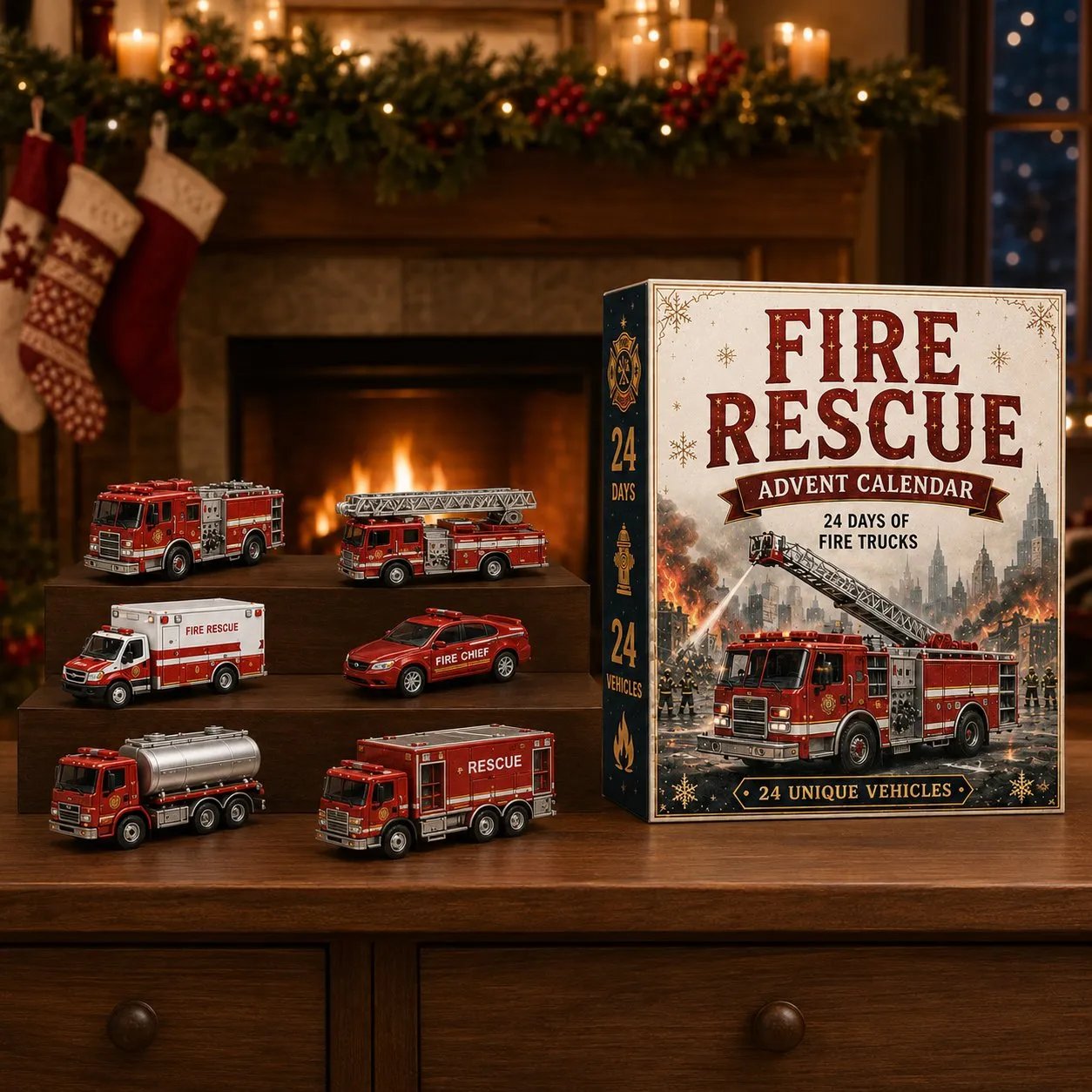 🚒 24-Day Vehicle Advent Calendar – Build A New Fleet Every Morning Before Christmas