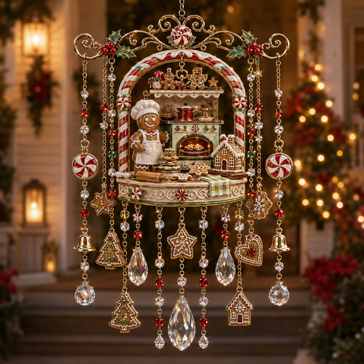 🎁Christmas Crystal Wind Chime for Porch & Garden Decor