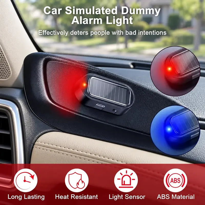Solar Powered Plastic Fake Car Alarm Lamp