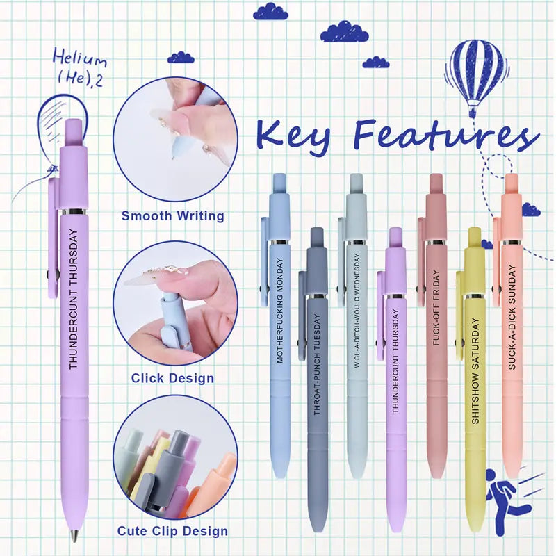 🔥LAST DAY 55% OFF - Funny Daily Quote Pens (7-Pack)