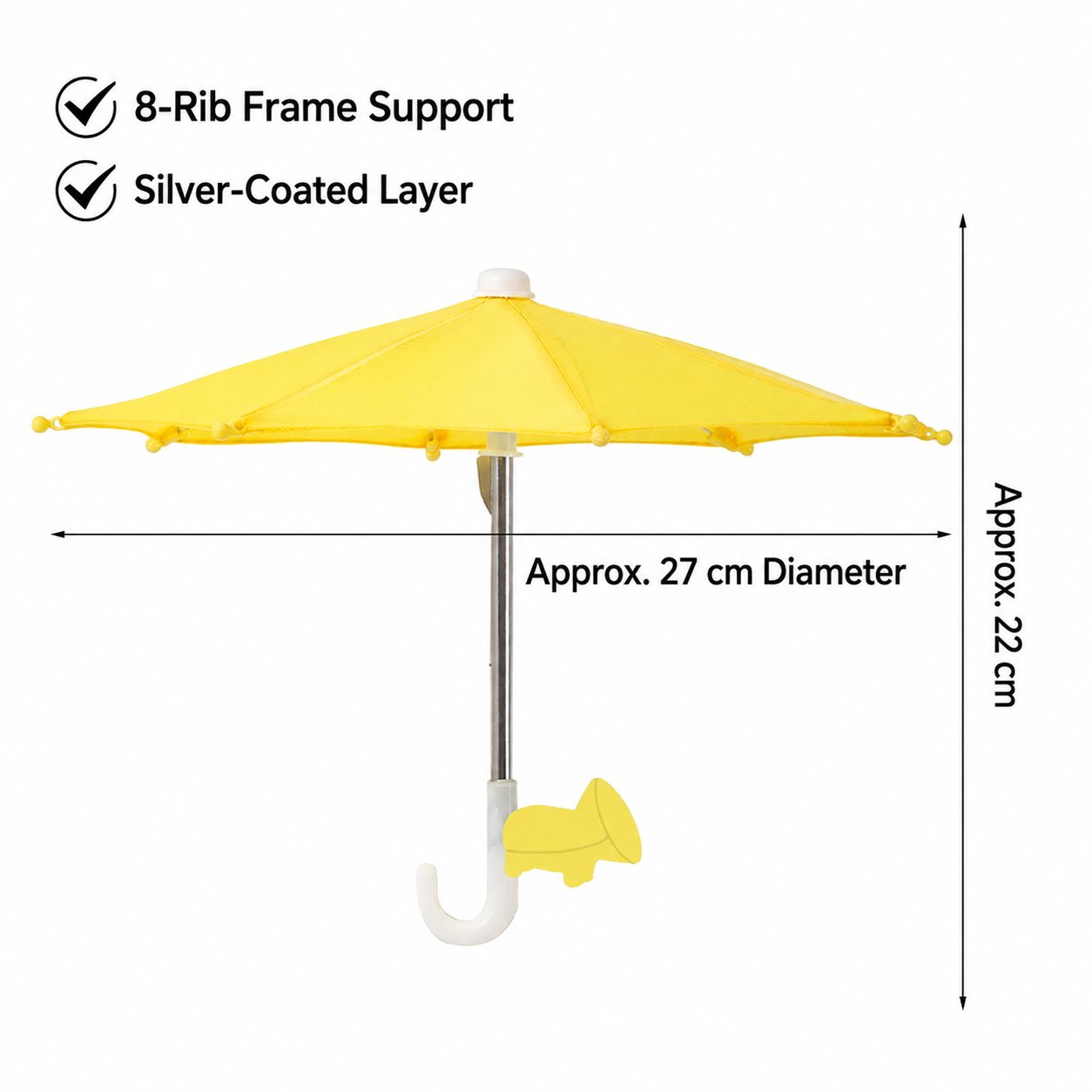BUY 3 FREE SHIPPING✨Mini Sun/Rain Umbrella for Motorcycle & Bicycle Phone MountShade Your Screen. Save Your Battery.