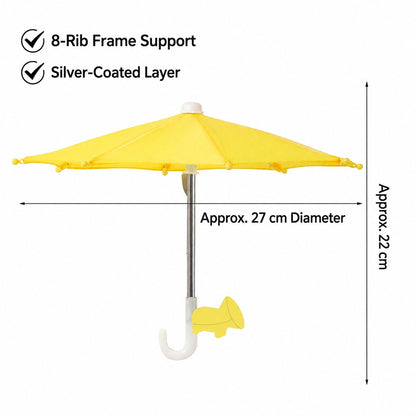 BUY 3 FREE SHIPPING✨Mini Sun/Rain Umbrella for Motorcycle & Bicycle Phone MountShade Your Screen. Save Your Battery.