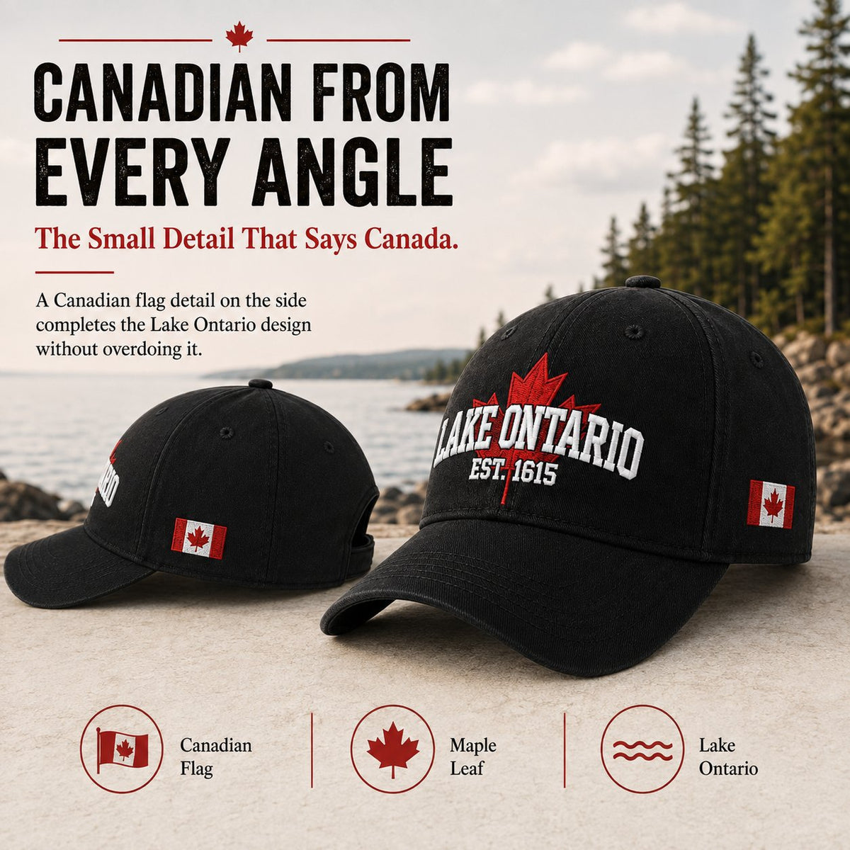 🔥LAST DAY 50% OFF - 🍁Lake Ontario Forever – Heritage Embroidered Cap