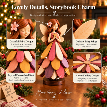 🧚 Fairy Bloom Trivet – Foldable Fairy Decor & Heat-Resistant Table Protector🎁