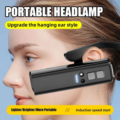 🏆 65K+ SOLD! 🌟Ear-Mounted Motion Sensor Headlamp – Ear-Mounted, Motion Sensor, Multi-Use Brightness 🌙🔧