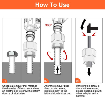 14件套冲击螺栓螺母拆卸器套装