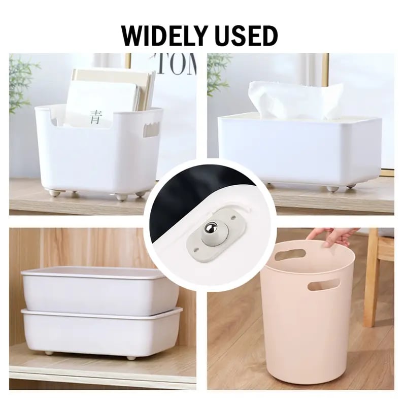 8 Counts Self Adhesive Mini Caster Wheels, 360 Degree Rotation,durable,Strong Load Low Noise Self Caster Wheels