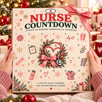 ❤️ 24-Day Advent Calendar – Heartfelt Holiday Countdown Gift for Nurses