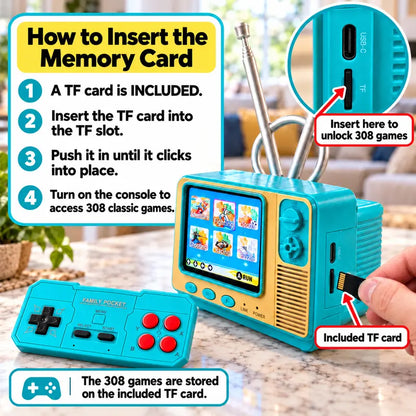 GV300 Retro Handheld Game Console – 2.8" IPS Screen, Portable Gaming Device & Gift for Gamers