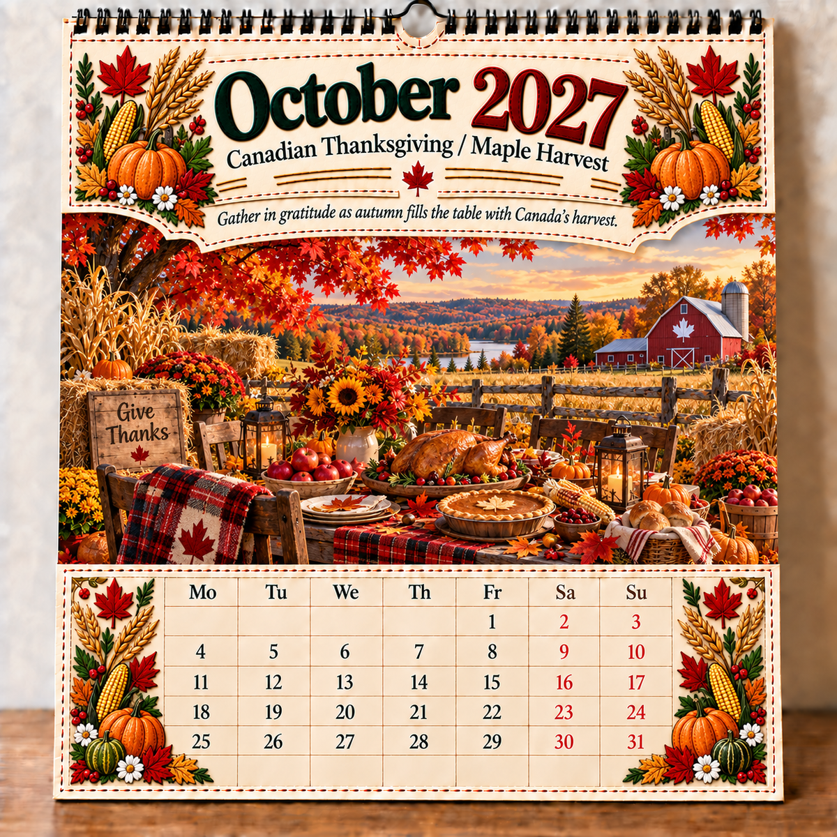 🇨🇦🍁 2027 Canada 160th Anniversary Wall Calendar 🍁🇨🇦