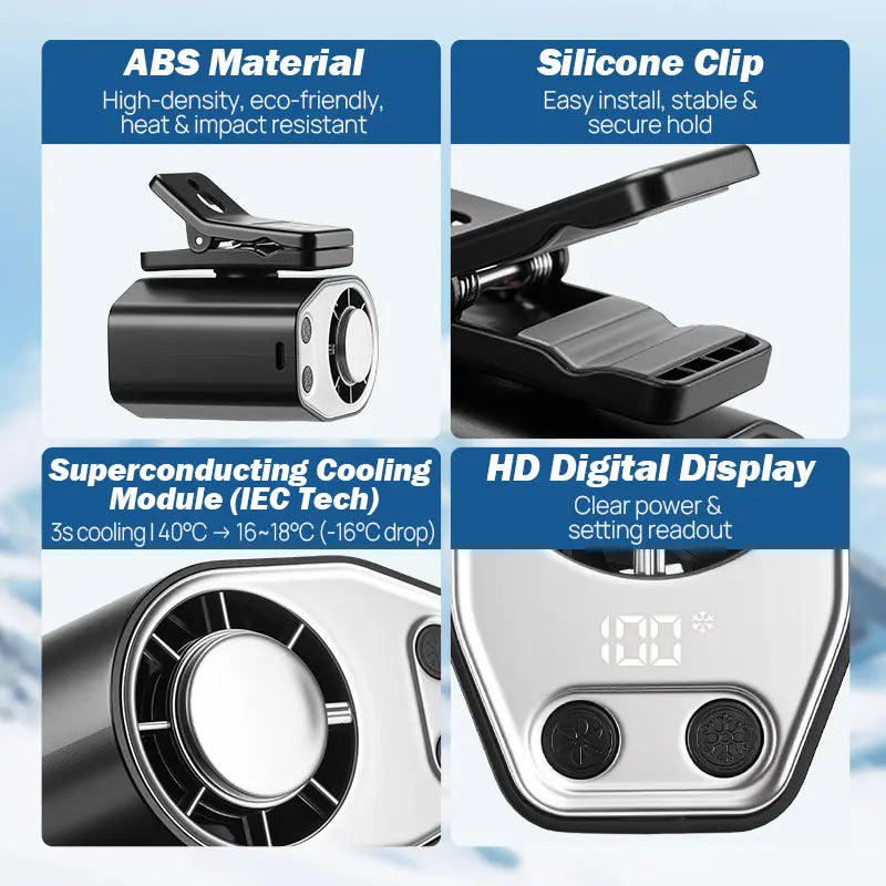 【Summer Survivals】2026 Semiconductor Cooling Car Clip On Fan