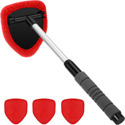 🔥Microfiber Windshield Cleaner with Extendable Handle