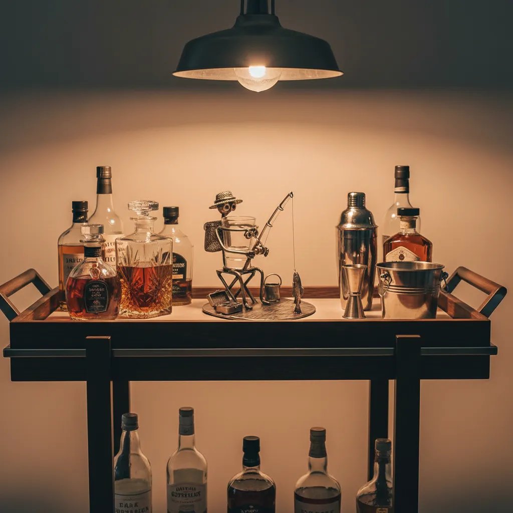 🏆 35K+ SOLD! Handcrafted Fisherman Shot Glass Holder | A Drink & a Story in One 🎣🥃