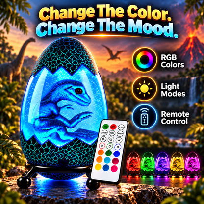 🦖 Glowing Dinosaur Egg Lamp – The Ultimate Gift for Dino Fans