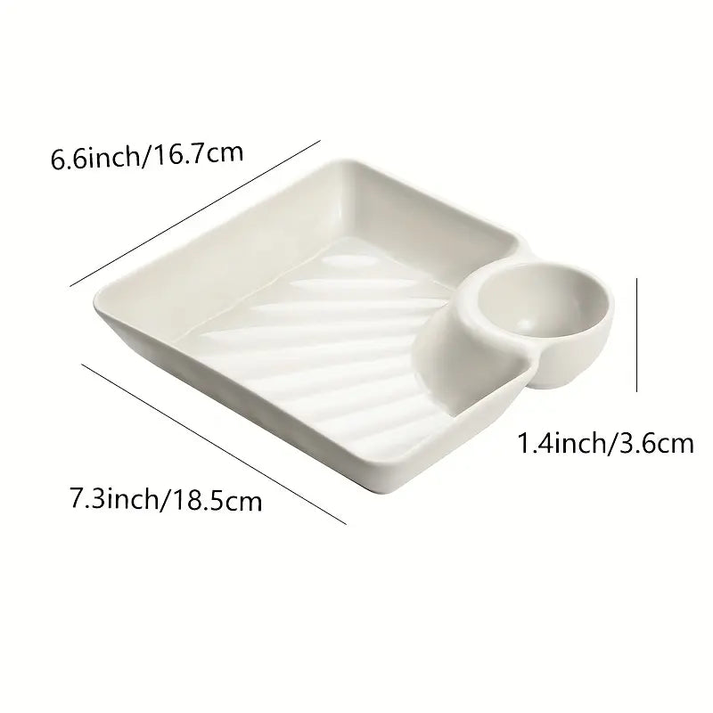 4pcs Divided Snack Plate Set