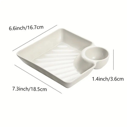 4pcs Divided Snack Plate Set