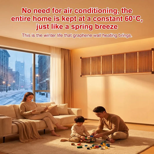 🎉3-Second Rapid Heating Honeycomb Graphene Far-Infrared Ceramic Wall Heater | Low Noise, Energy Efficient Indoor Wall Mount Space Heater