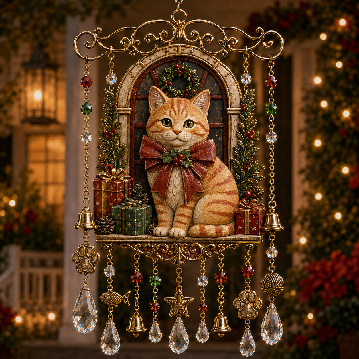 🎁Christmas Crystal Wind Chime for Porch & Garden Decor