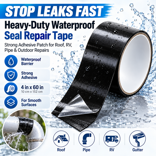 ✨Heavy-Duty Waterproof Seal Repair Tape – Strong Adhesive Leak Patch for Roof & RV