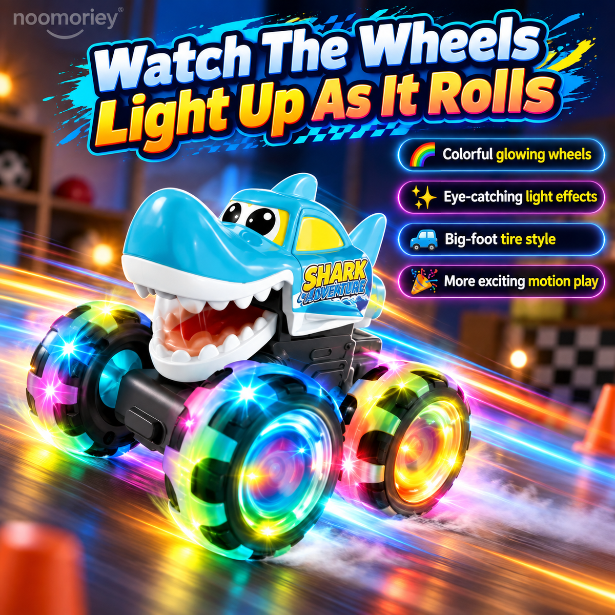 💕Glowing Monster Big Foot Toy Car