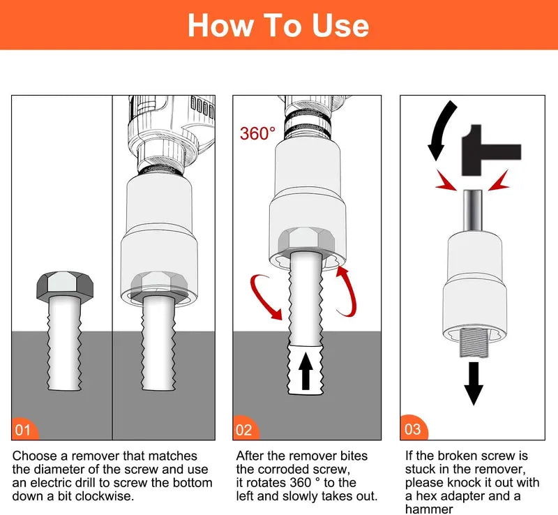 Lug Nut Remover, 5 Counts Wheel Lock Removal Kit