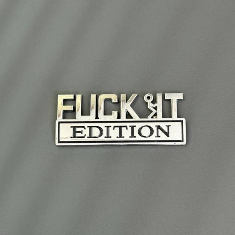 🔥Buy 4 Free Shipping🔥Fvck It Edition 3D Emblem Sticker Badge, Funny Decals for Car, Truck, SUV, Motorcycle