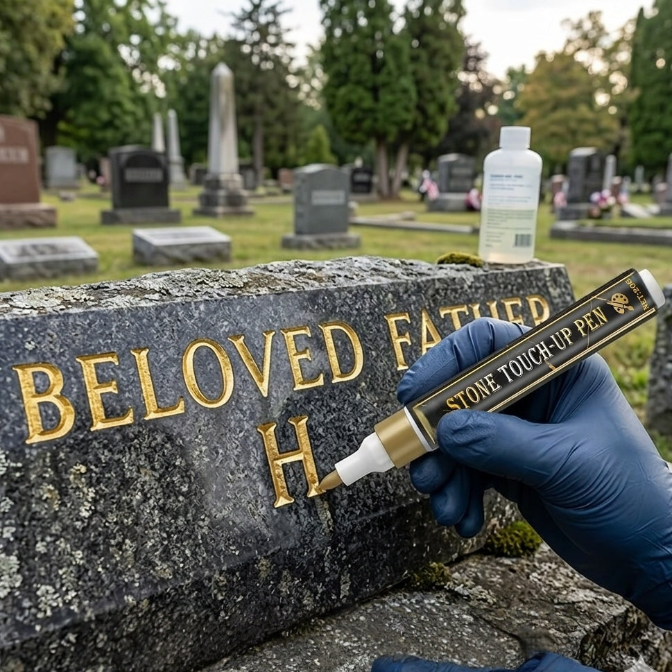 🔥HOT SALE 🐦Golden Tombstone Marker Pen for Restoring Faded Grave Inscriptions（2 PCS）