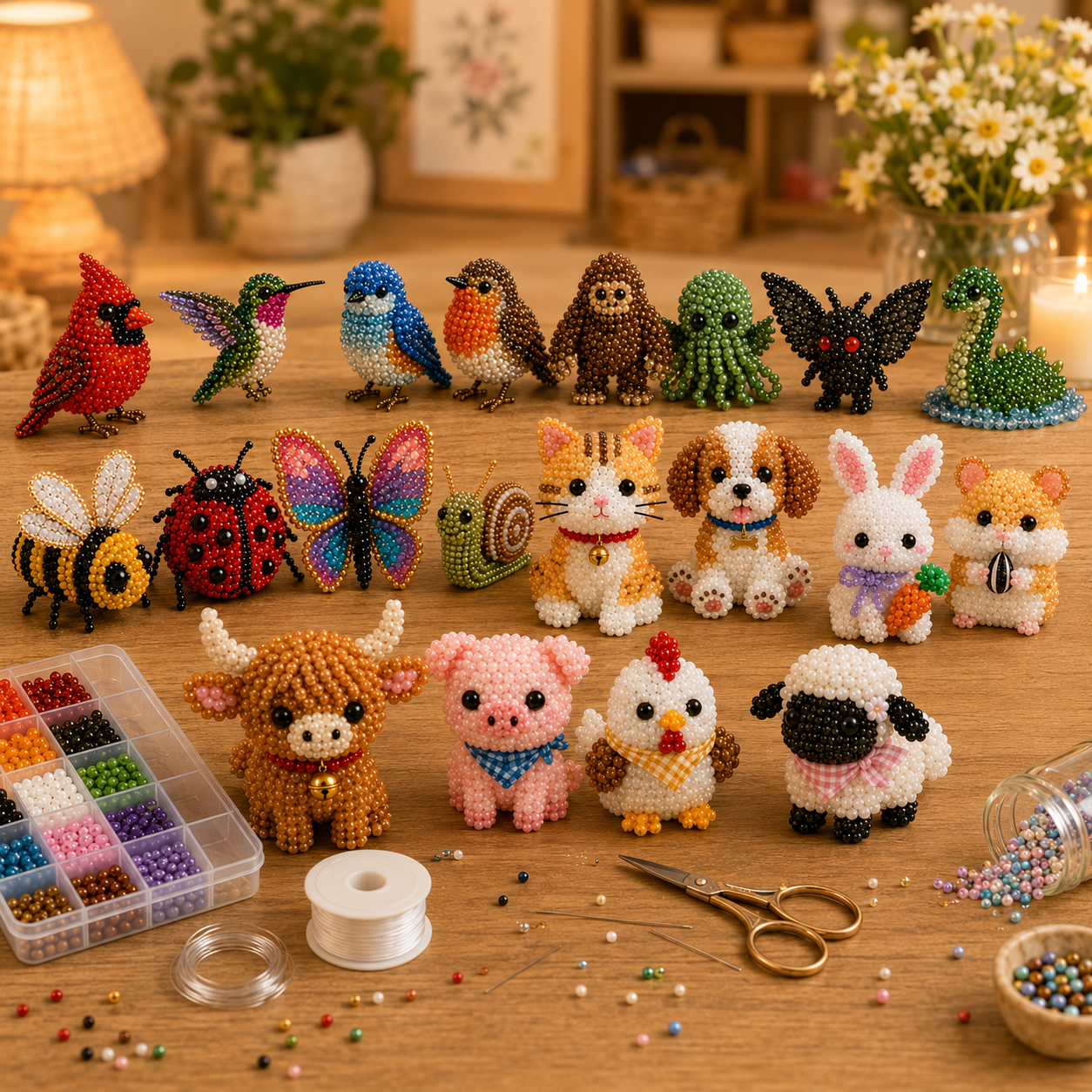 ⏰LAST DAY $20 OFF - 🧵✨ Tiny 3D Beaded Animal DIY Kit!!!