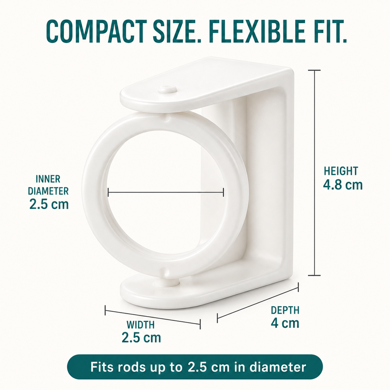 360° Rotating Adhesive Wall Holder – No-Drill Multi-Purpose Pole & Handle Organizer for Bathroom & Kitchen