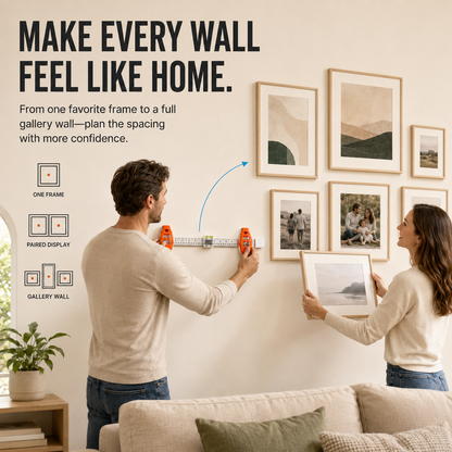 🔥 Limited-Time 49% OFF🖼️ All-in-One Picture Hanging Tool with Level & Dual Nail Positioners