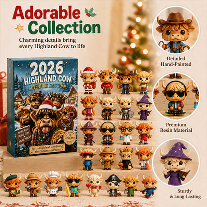 🐂🎄 2026 Highland Bull 24-Day Christmas Advent Calendar - Collectible Ornament
