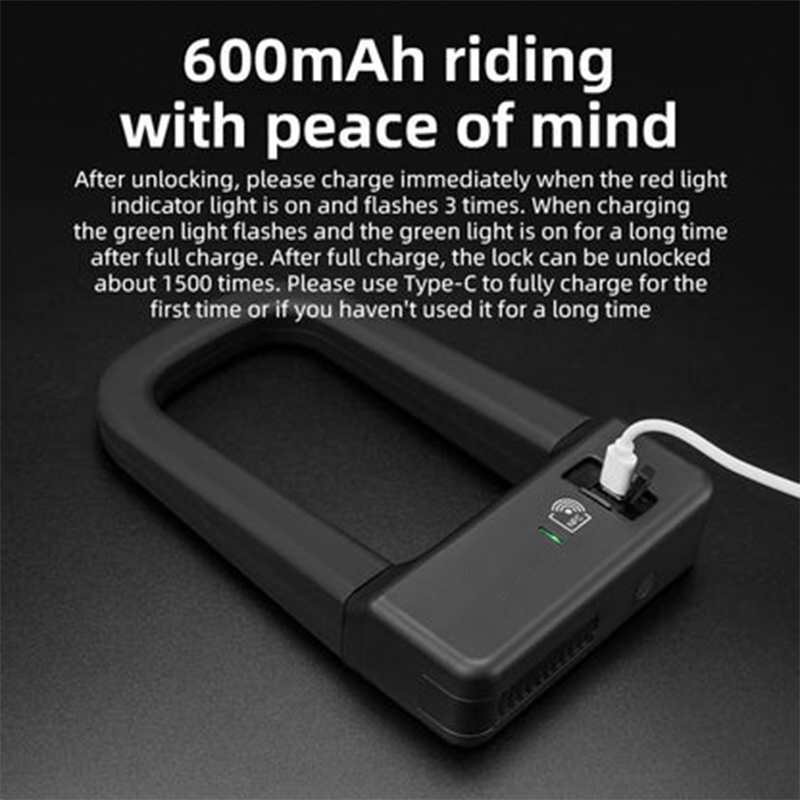 Smart NFC Bicycle U-Lock – Keyless, Secure & Ultra-Convenient🚲✨