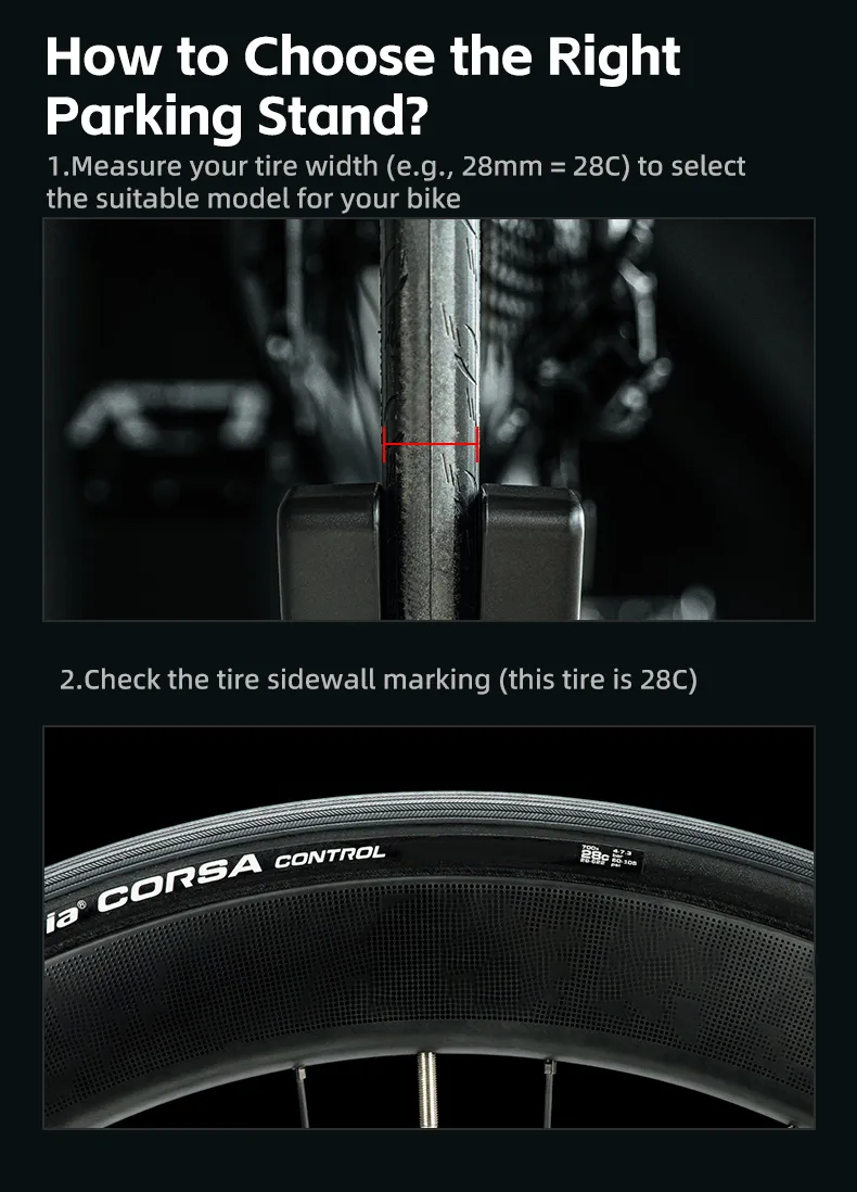 ROCKBROS Multi-slot Adjustable Bicycle Floor Stand