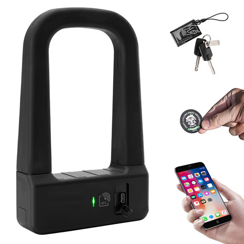 Smart NFC Bicycle U-Lock – Keyless, Secure & Ultra-Convenient🚲✨