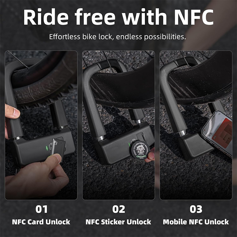 Smart NFC Bicycle U-Lock – Keyless, Secure & Ultra-Convenient🚲✨