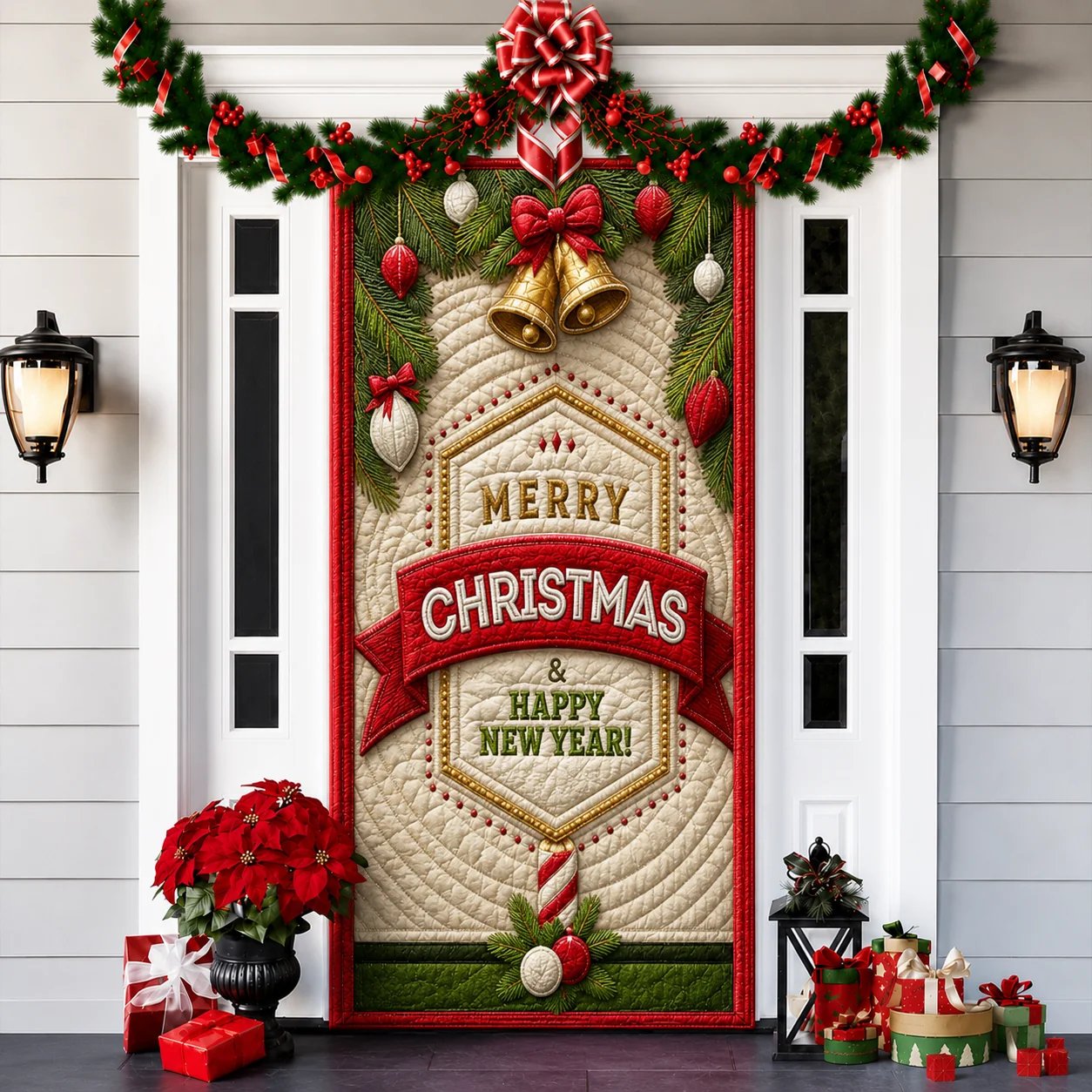 🎉🔥Last day with huge discounts!🌟2026 3D Christmas front door decoration